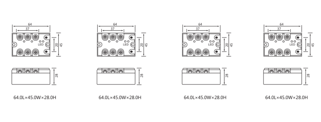 Intelligent three phase DC controlled AC solid state relay_尺寸图.png